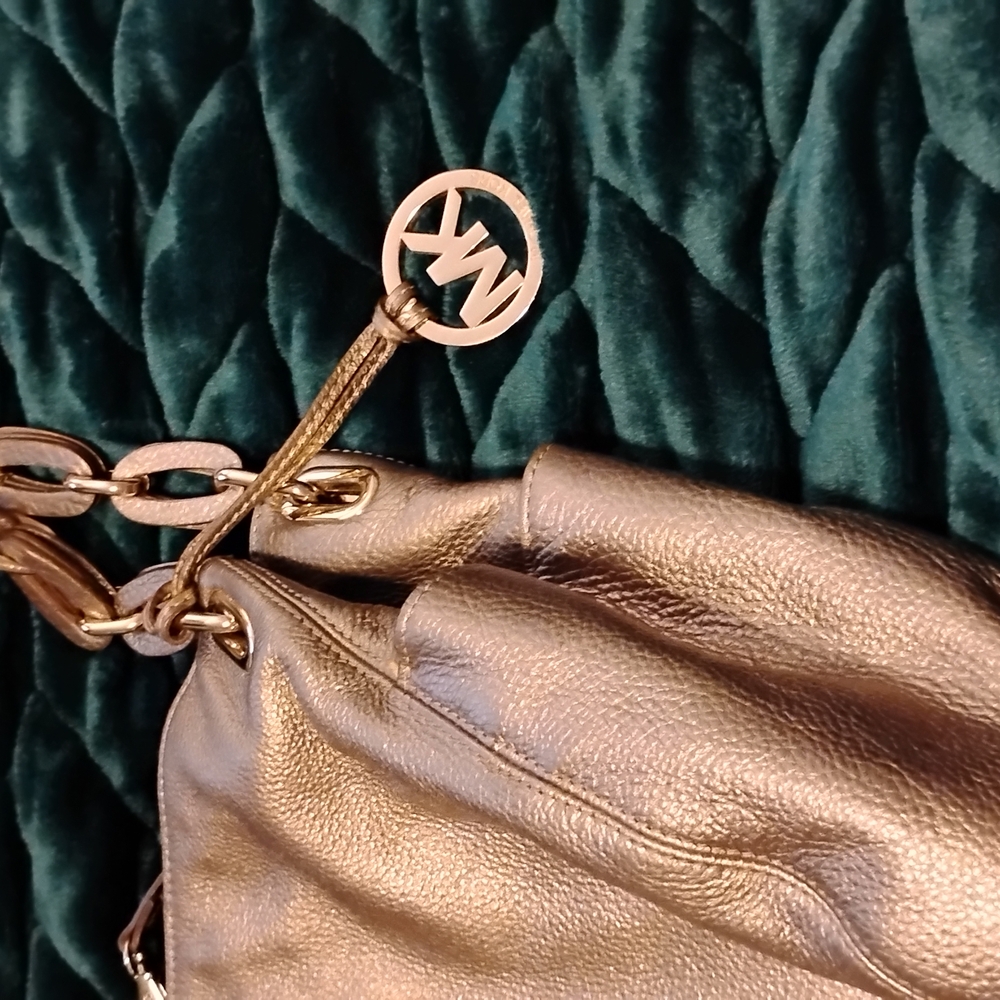 Michael Kors Shimmering Gold Leather Bag